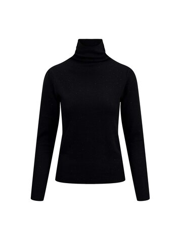 Zusss Zusss | Trui met strass steentjes zwart