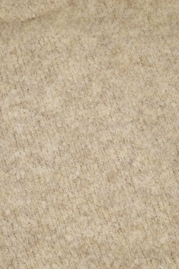 Zusss Zusss | Boucle trui met ronde hals beige