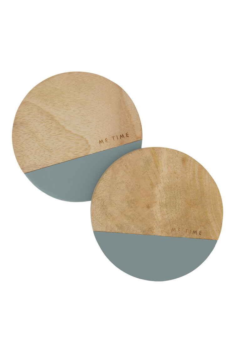 Zusss Zusss | Onderzetters me time grijsblauw set van 2