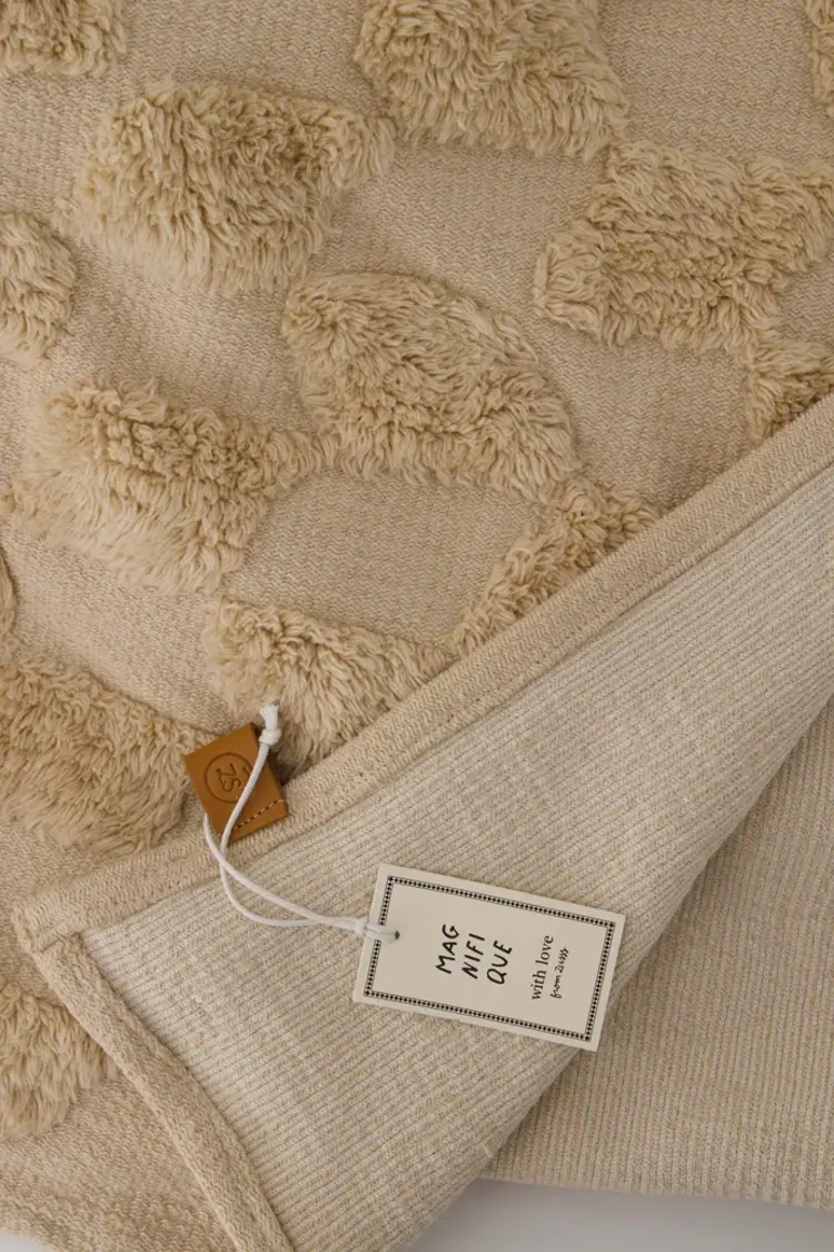 Zusss Zusss | Plaid hartje zand/donkergroen