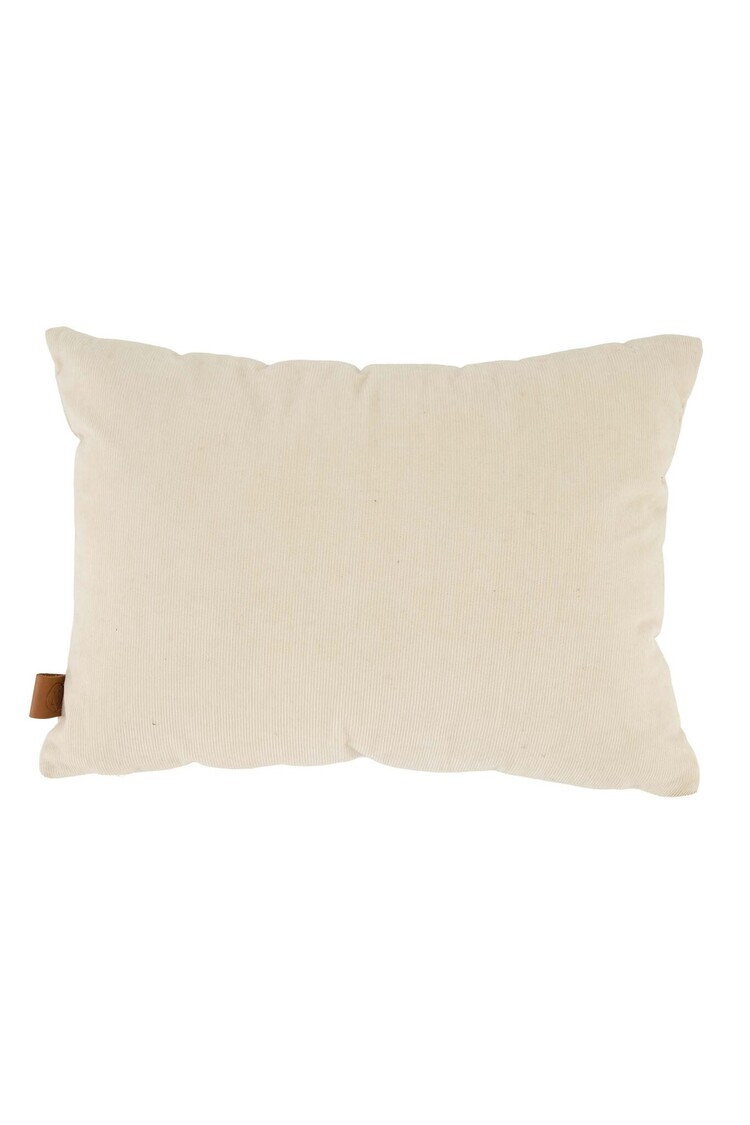 Zusss Zusss | Kussen corduroy stapelgek 35x25cm zand/antracietgrijs