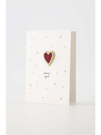 Zusss Zusss | Wenskaart broche hartje jij bent goud