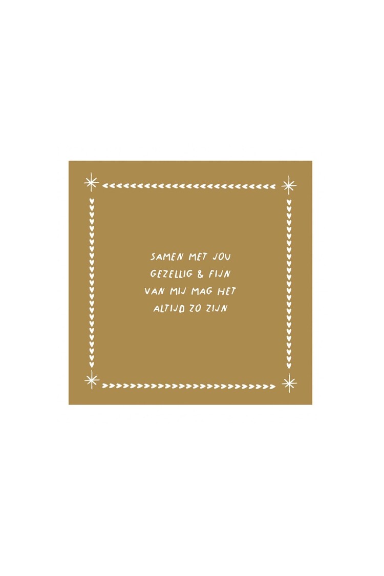 Zusss Zusss | Servetten vierkant samen met jou goud