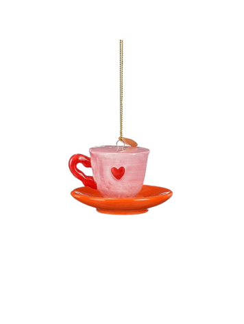 Selected by Selected by | Ornament theekopje roze 4x7cm