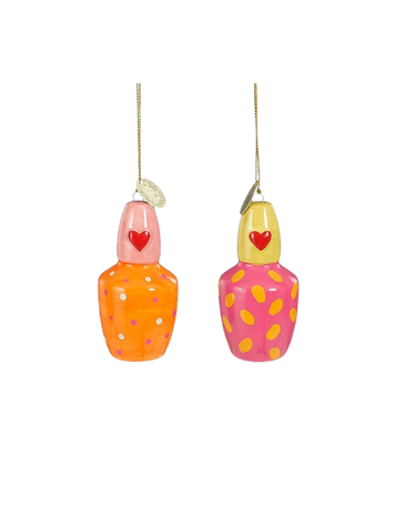 Selected by Selected by | Ornament nagellak roze/oranje 8cm