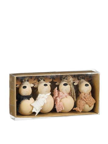 Stijl28 Stijl28 | Hertjes bruin 2x5cm set van 4