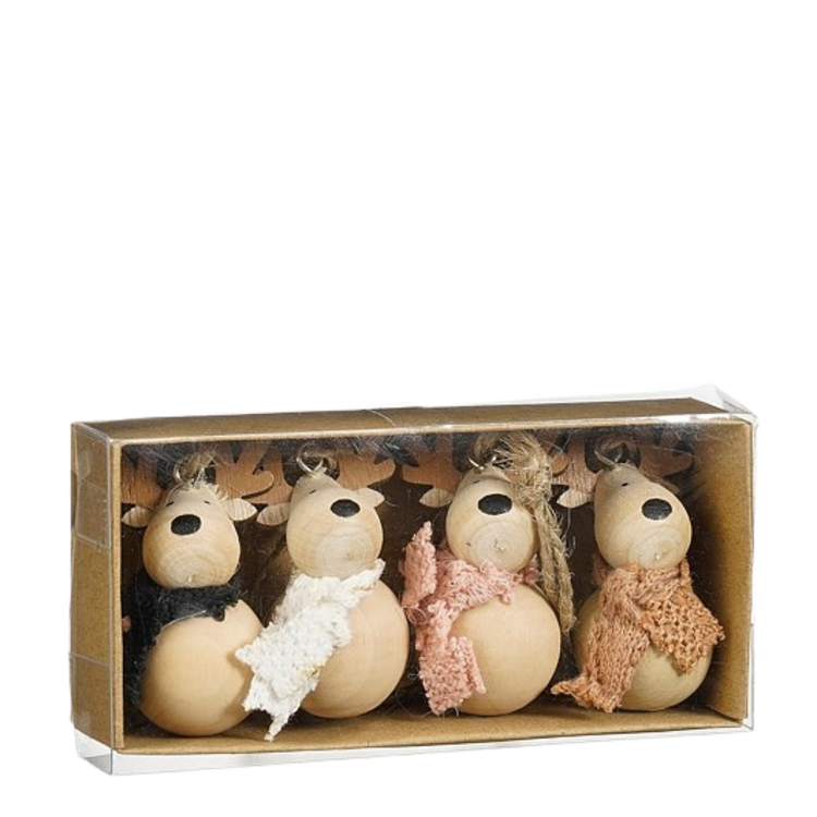 Stijl28 Stijl28 | Hertjes bruin 2x5cm set van 4