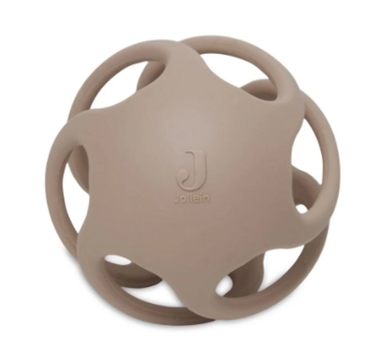 Jollein Jollein | Bijtring bal siliconen 10cm biscuit
