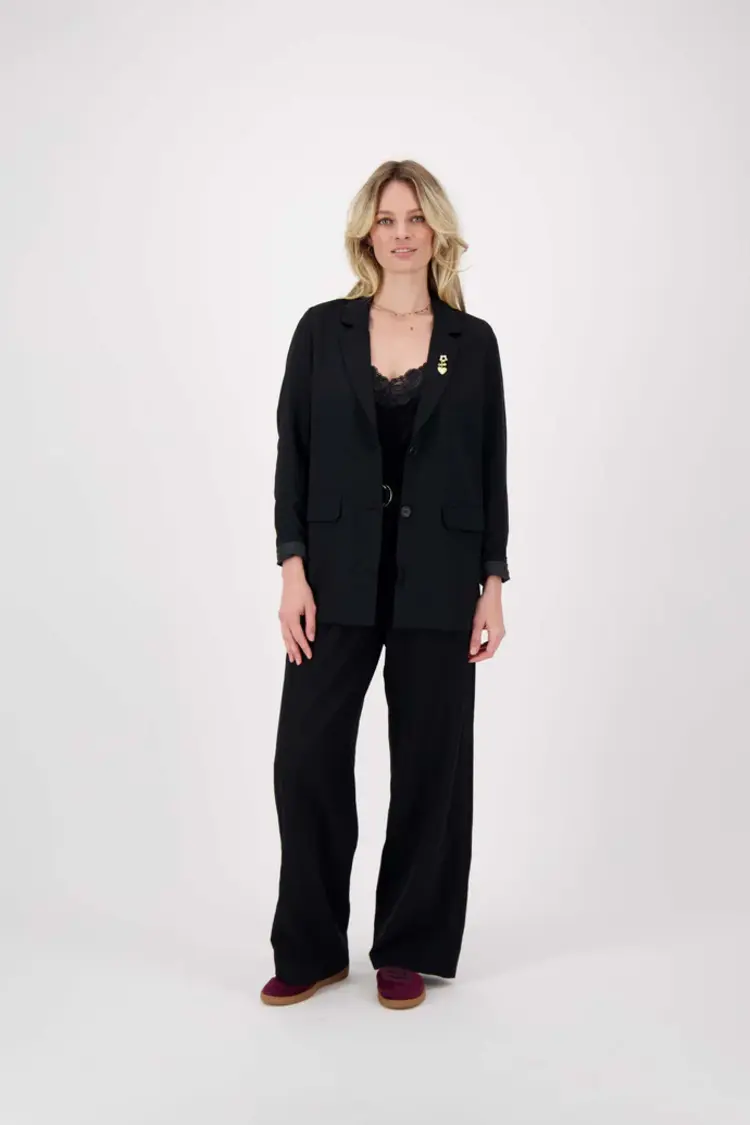 Zusss Zusss | Blazer met broche zwart