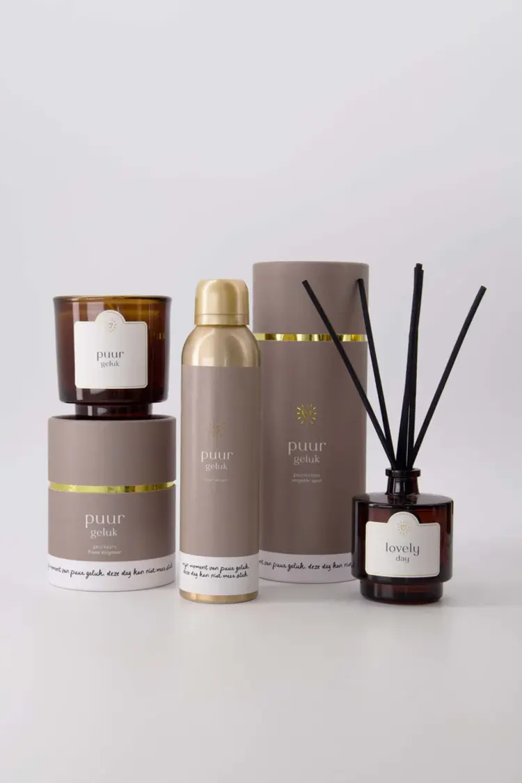 Zusss Zusss | Geurkaars glas in koker Puur geluk