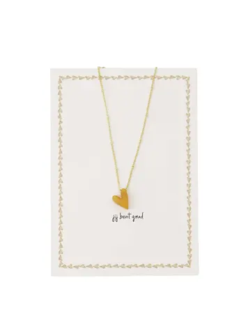 Zusss Zusss | Ansichtkaart met ketting hartje goud