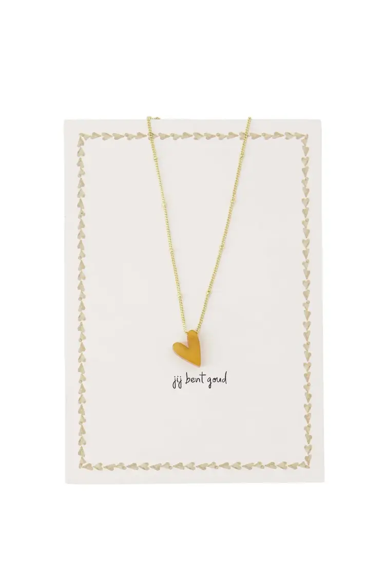Zusss Zusss | Ansichtkaart met ketting hartje goud