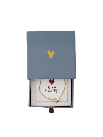 Zusss Zusss | Armband hartje in schuifdoosje Leukerd