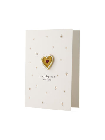 Zusss Zusss | Wenskaart broche hartje Jij bent goud