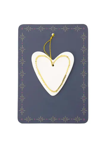 Zusss Zusss | Kersthanger keramiek hartje wit