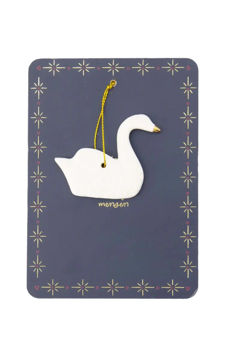 Zusss Zusss | Kersthanger keramiek Zwaan