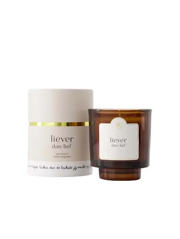 Zusss Zusss | Geurkaars glas in koker Liever dan lief