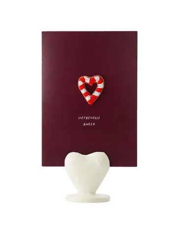 Zusss Zusss | Kaartenstandaard keramiek hartje wit