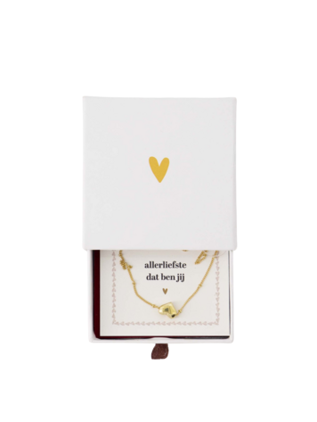 Zusss Zusss | Ketting hartje in schuifdoosje wit