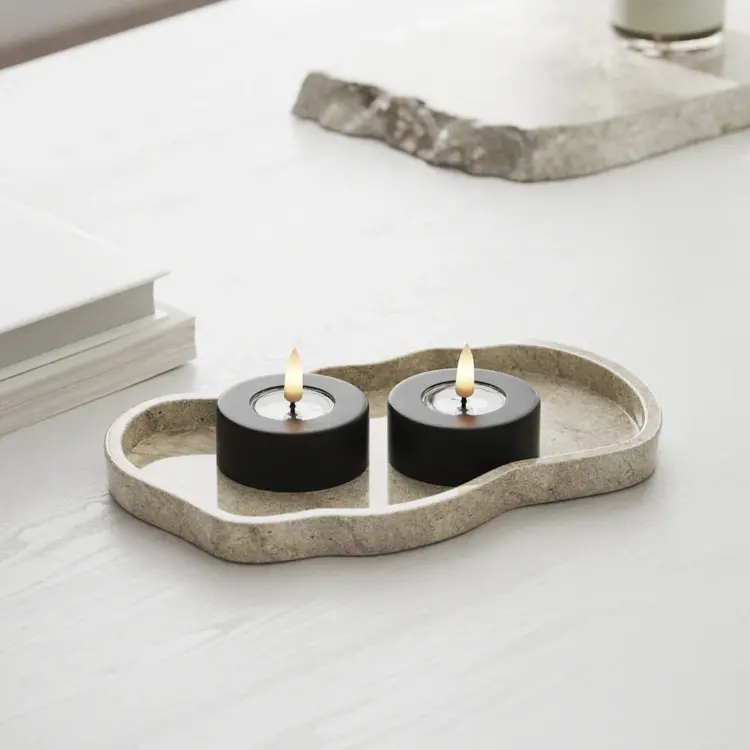 Deluxe Homeart Deluxe Homeart |  LED theelicht jumbo zwart | 2stuks