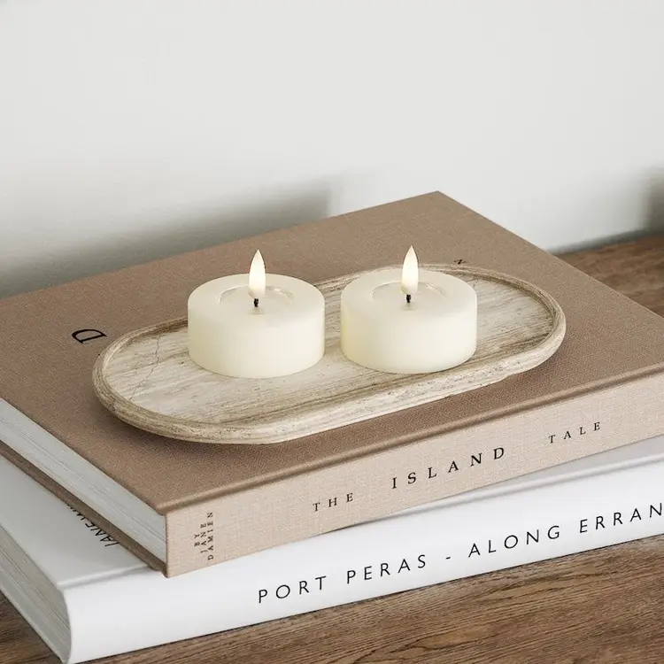 Deluxe Homeart Deluxe Homeart | LED Kaars jumbo theelicht creme 6.1x5.5cm