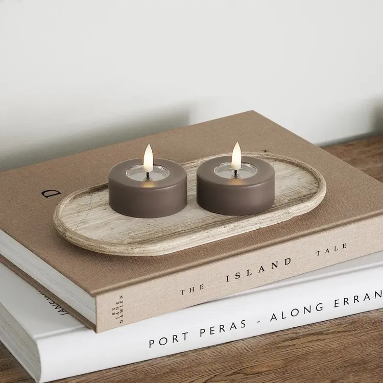 Deluxe Homeart Deluxe Homeart | LED theelicht jumbo mokka | 2stuks