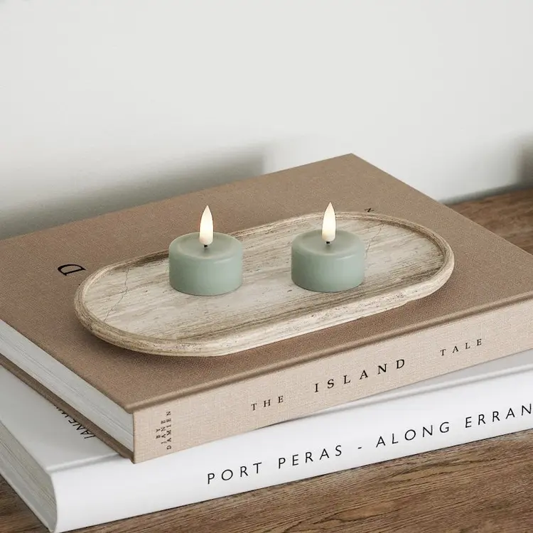 Deluxe Homeart Deluxe Homeart | LED Kaars theelicht zacht groen 4.1x4.5cm