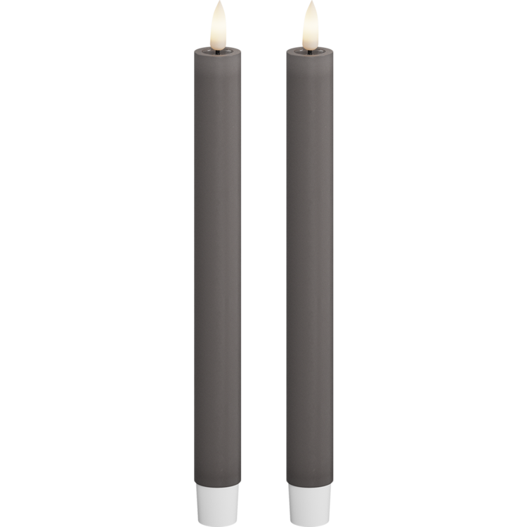 Deluxe Homeart Deluxe Homeart | LED Kaars grijs 2.2x24cm (2st)
