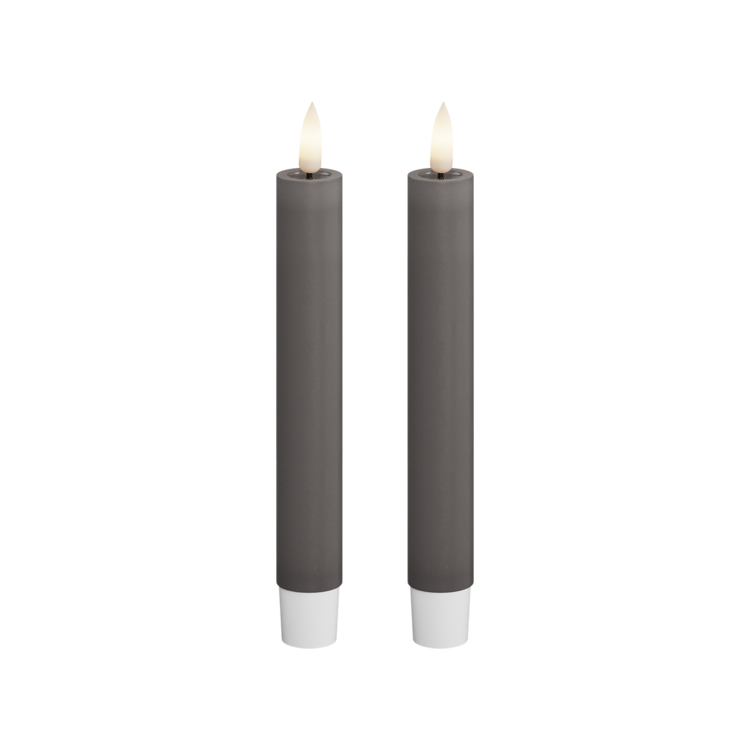 Deluxe Homeart Deluxe Homeart | LED dinerkaars grijs 15cm | 2stuks