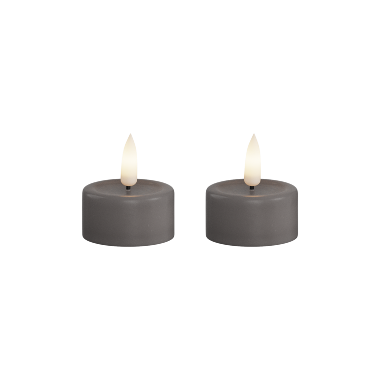 Deluxe Homeart Deluxe Homeart | LED theelicht grijs | 2stuks
