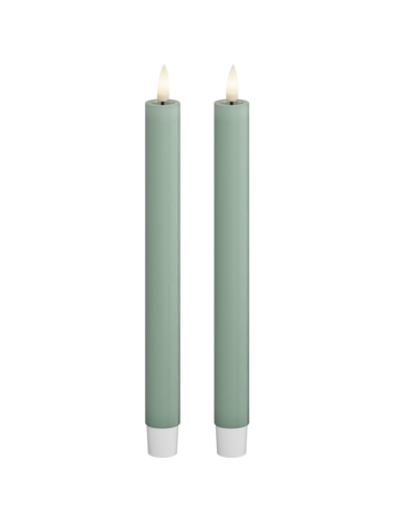 Deluxe Homeart Deluxe Homeart | LED Kaars zacht groen 2.2x24cm (2st)