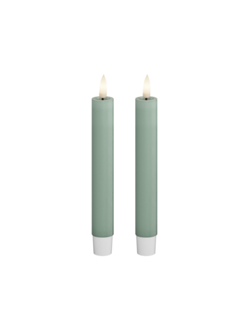 Deluxe Homeart Deluxe Homeart | LED Kaars zacht groen 2.2x15cm (2st)