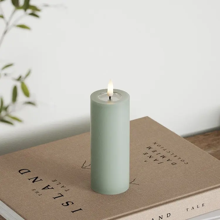 Deluxe Homeart Deluxe Homeart | LED Kaars zacht groen 5x12.5cm