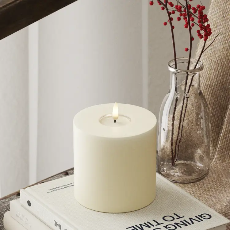 Deluxe Homeart Deluxe Homeart | LED Kaars creme 10x10cm