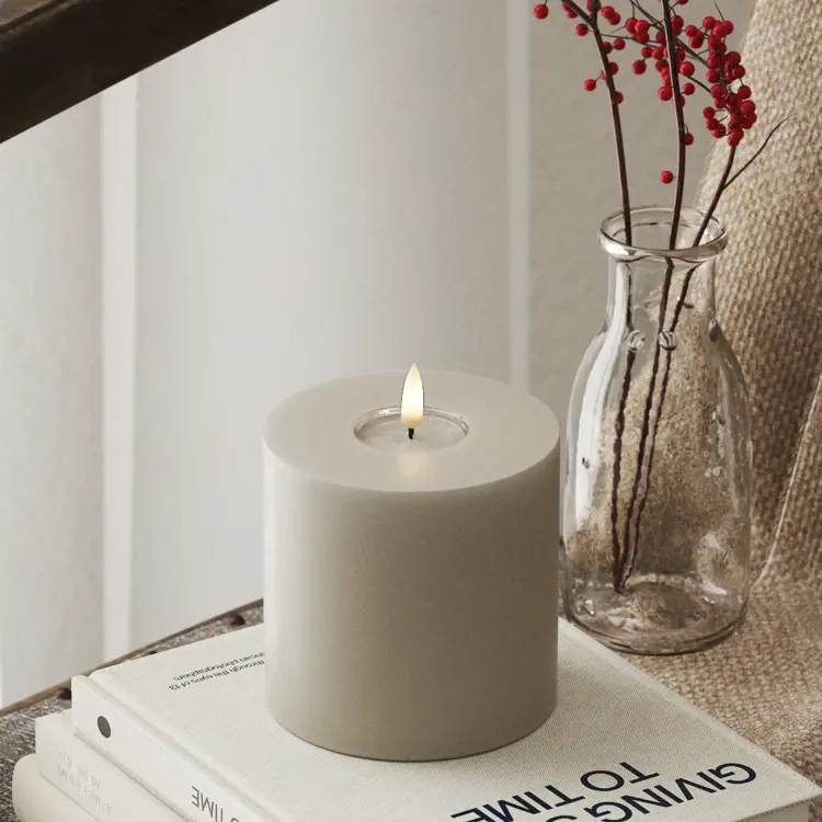 Deluxe Homeart Deluxe Homeart | LED Kaars sand 10x10cm