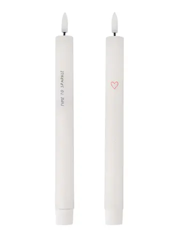 Zusss Zusss | Set van 2 ledkaarsen time to sparkle wit