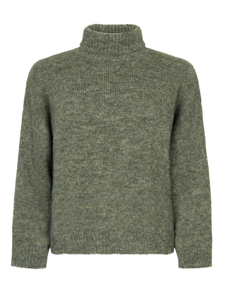 Ydence | Sweater Delia gebreid army