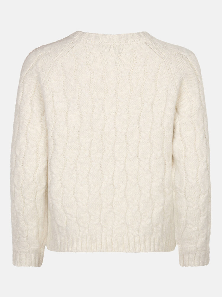 Ydence | Sweater Fiene gebreid ecru