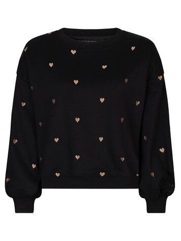 Ydence | Sweater hearts black/gold