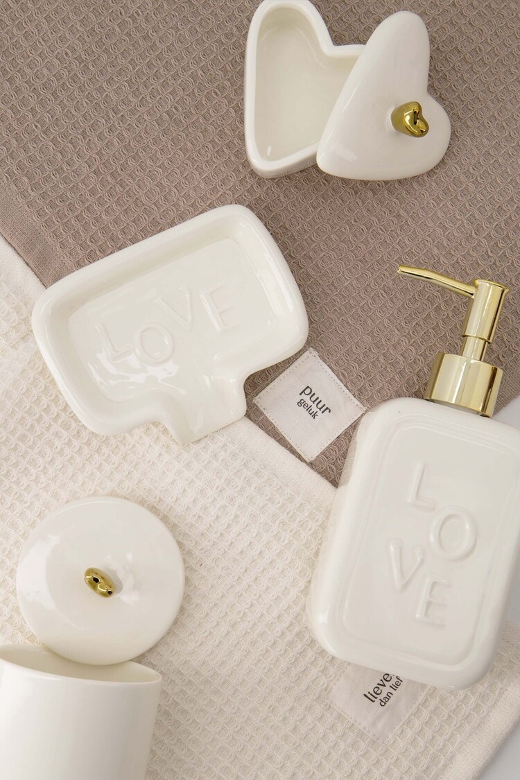 Zusss Zusss | Gastendoekje Liever dan lief off white