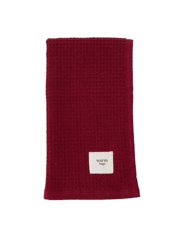 Zusss Zusss | Gastendoekje Warm hugs donkerrood