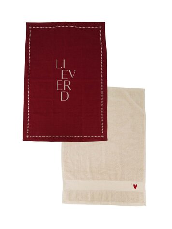 Zusss Zusss | Keukenset Lieverd zand donkerrood