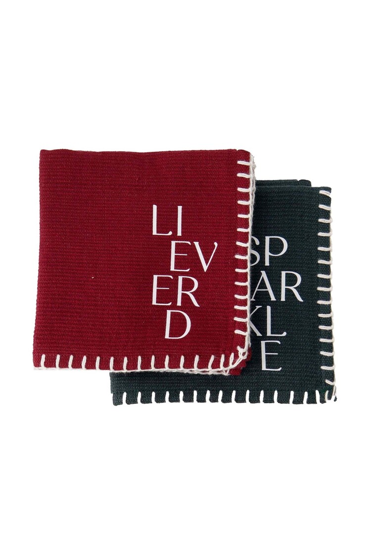 Zusss Zusss | Vaatdoekjes Lieverd rood donkergroen | Set2