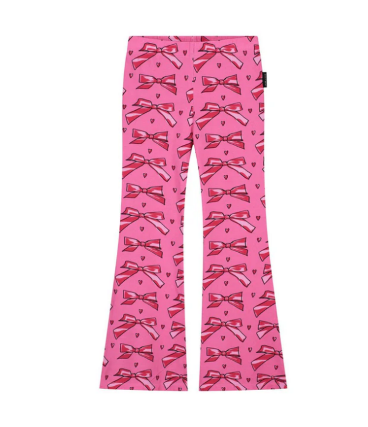 Daily Brat Daily Brat | Flared broek Love bow pink