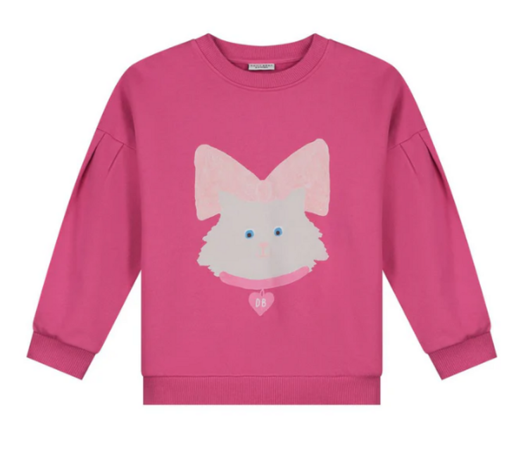 Daily Brat Daily Brat | Sweater Kitty cat rosy rebel