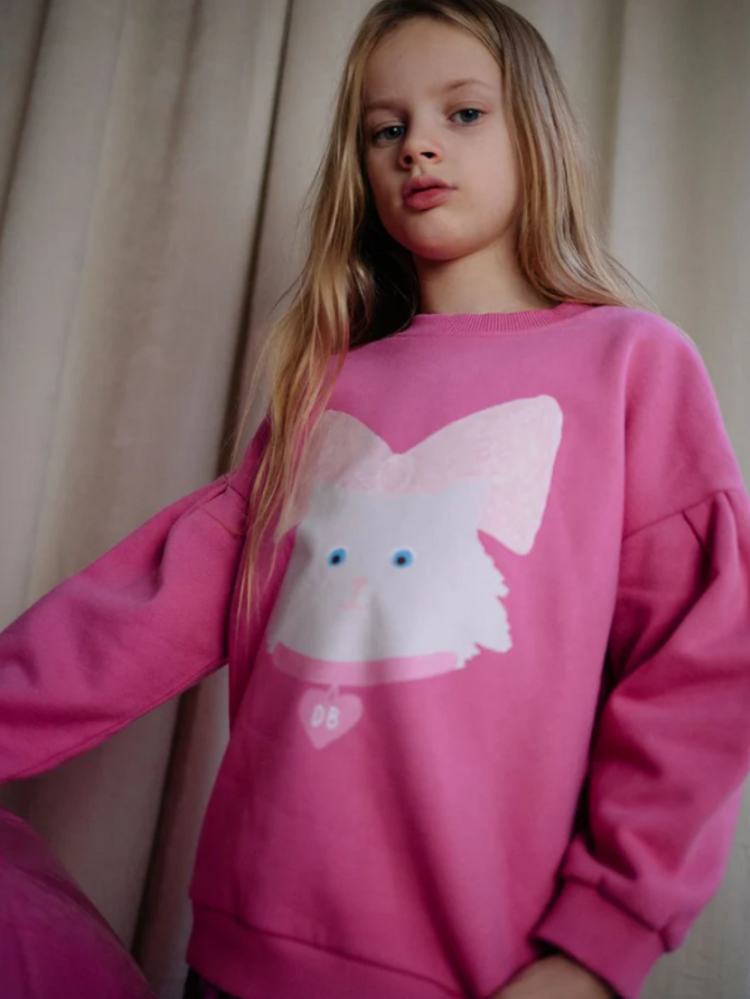 Daily Brat Daily Brat | Sweater Kitty cat rosy rebel