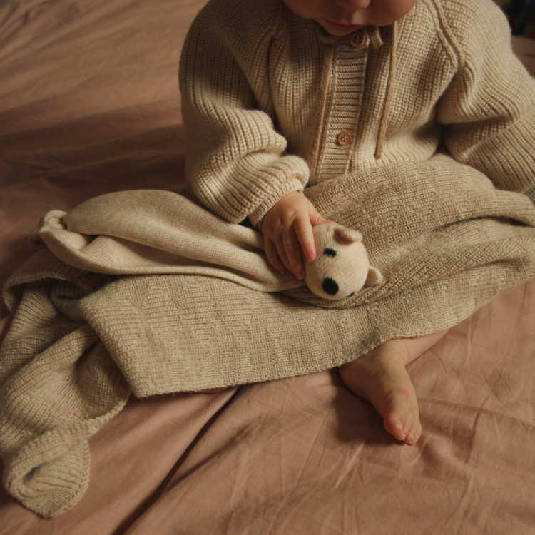 Hvid Hvid | Knuffeldoek Teddy Tokki Cream