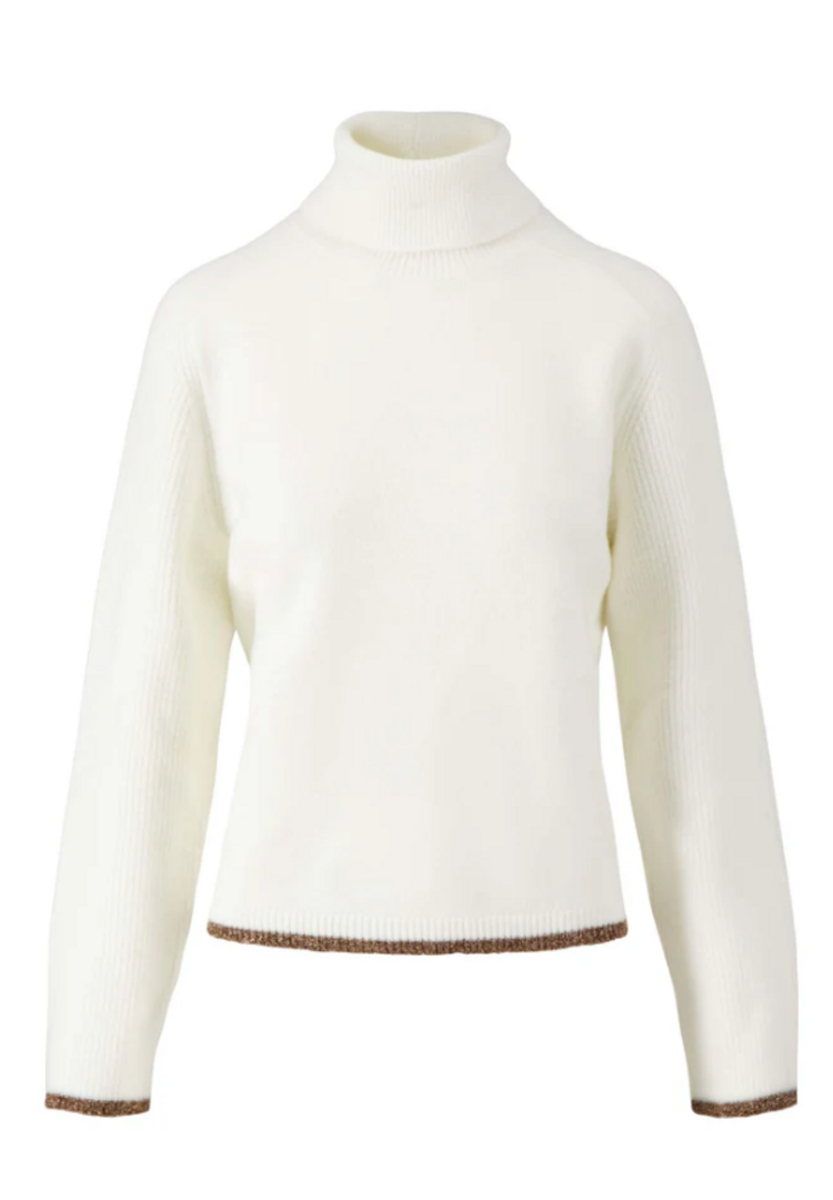 Zusss Zusss | Coltrui met gekleurde boord offwhite