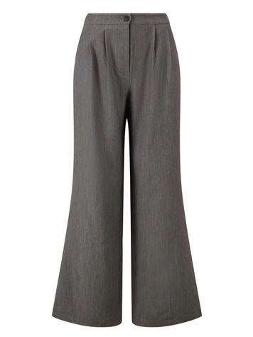 Zusss Zusss | Broek met plooien middengrijs