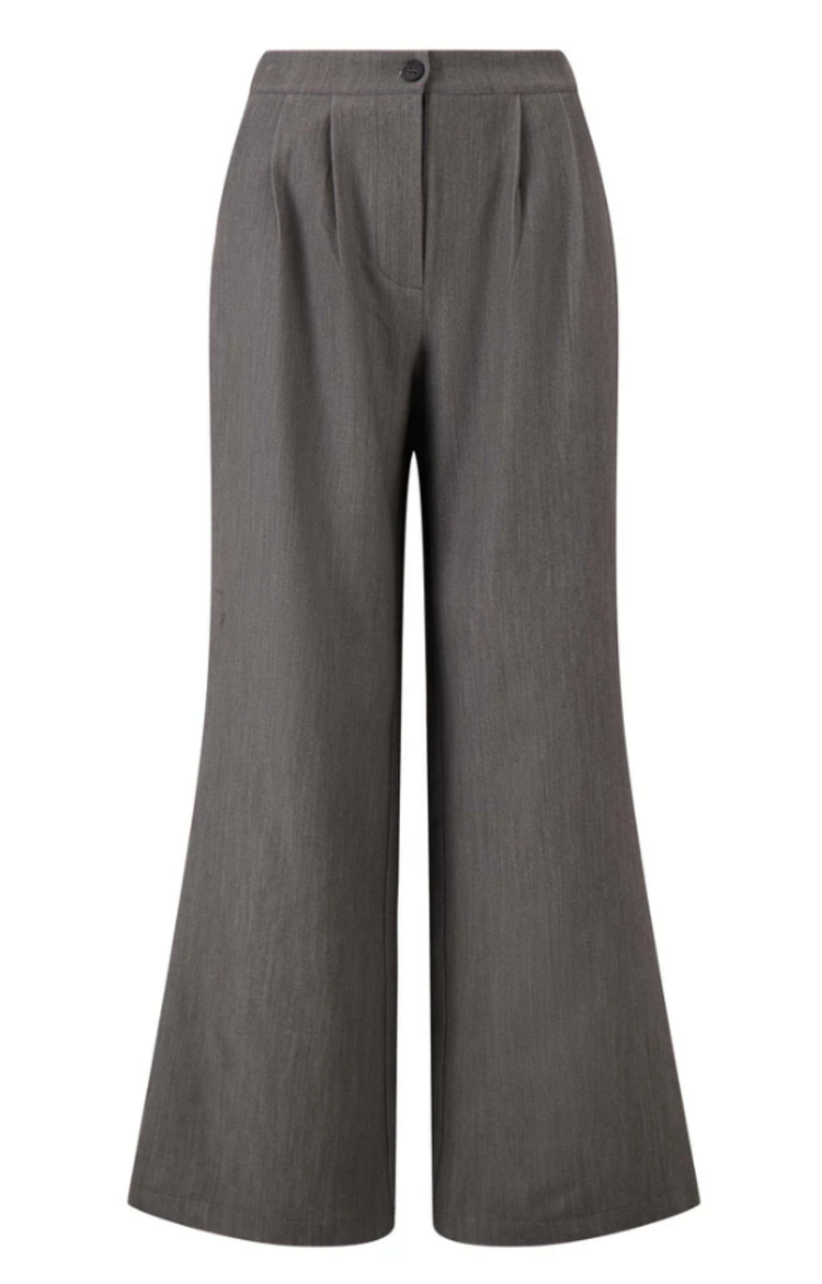 Zusss Zusss | Broek met plooien middegrijs